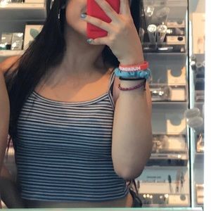 blue striped brandy tank